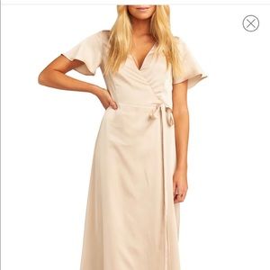Show Me Your MuMu Noelle Satin Wrap Evening Dress